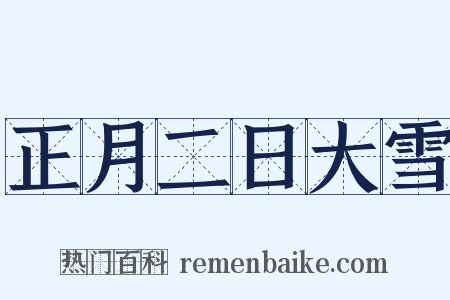 正月二日大雪是什么意思的图片